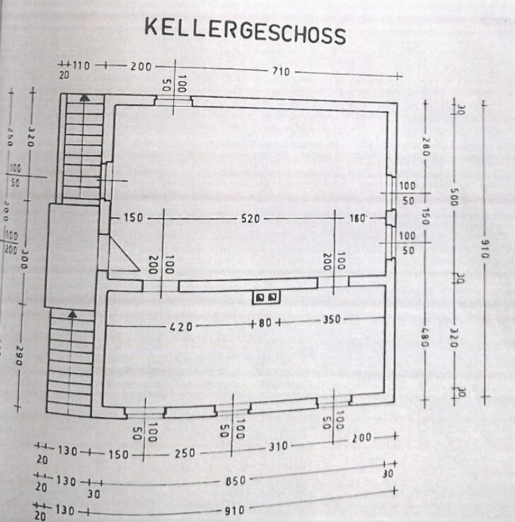 Grundriss Keller