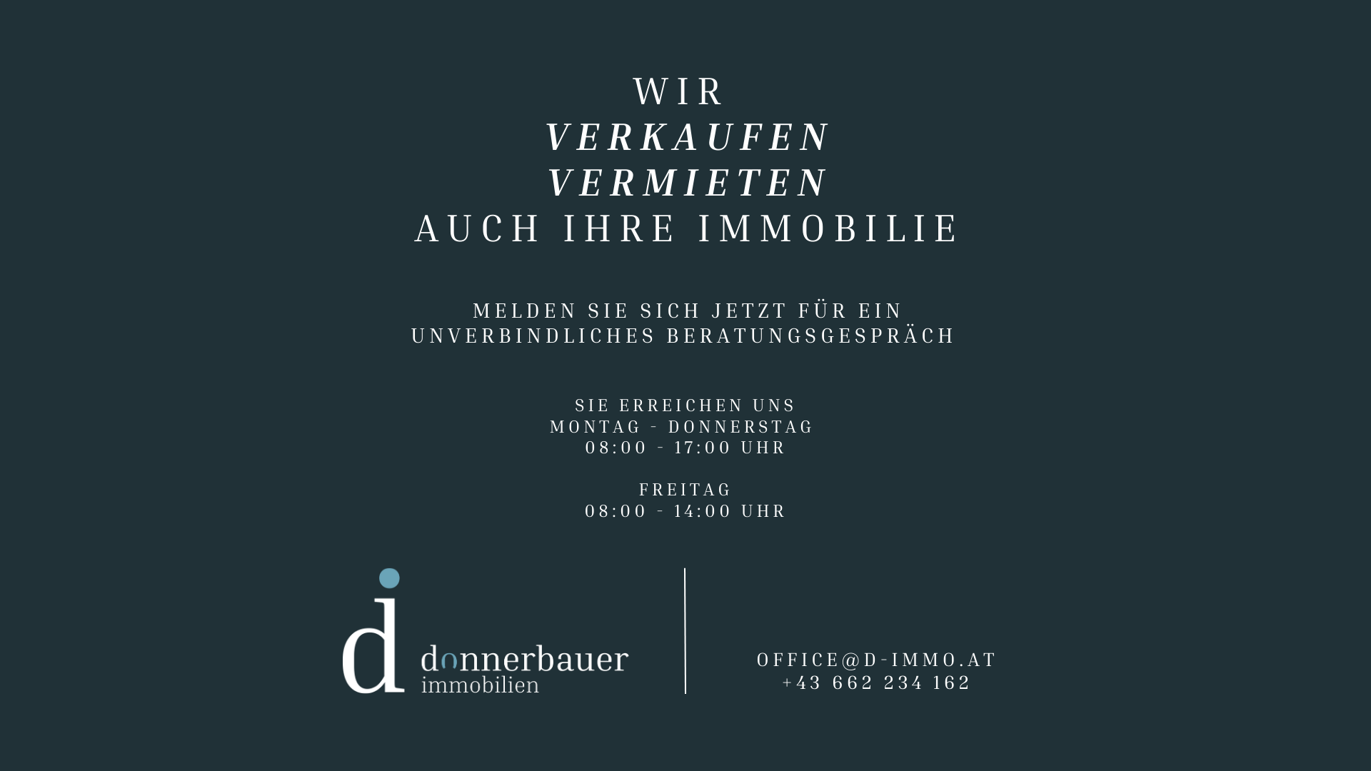 Werbebild Donnerbauer Immobilien